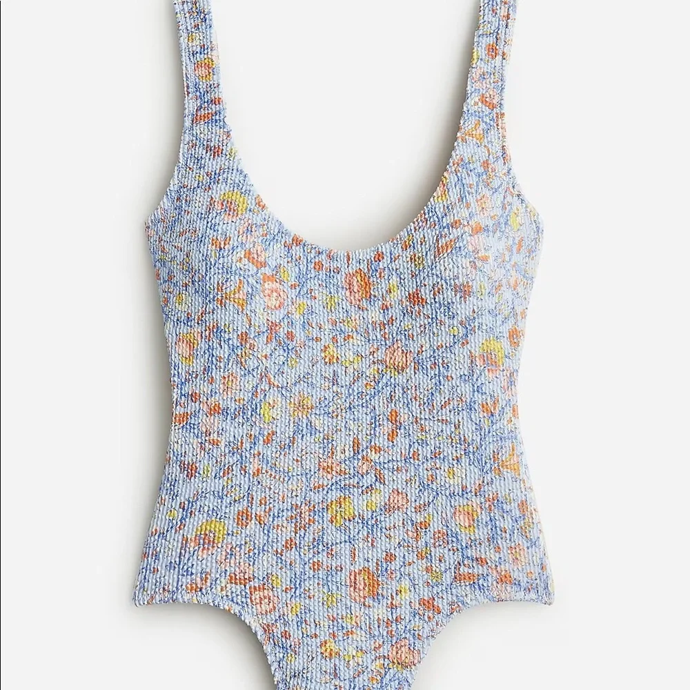 NWT JCrew Scoopneck Scrunchie Floral Swimsuit